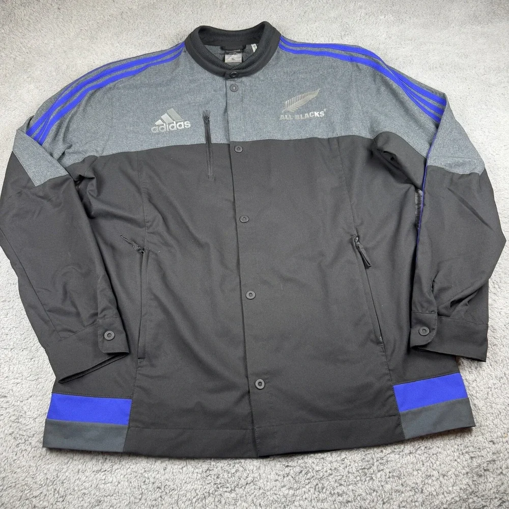 New Zealand All Blacks Adidas‎ Mens Black Tracksuit Jacket Rugby Sportswear 2014